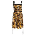 Load image into Gallery viewer, Dolce & Gabbana Gold / Black Animal Print Sleeveless Dress with Drawstring Hem
