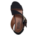 Load image into Gallery viewer, Michel Vivien Black Suede Traver Sandals
