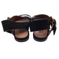 Load image into Gallery viewer, Michel Vivien Black Suede Traver Sandals
