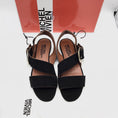 Load image into Gallery viewer, Michel Vivien Black Suede Traver Sandals
