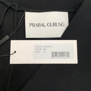 Prabal Gurung Black Silk Jersey Short Sleeved Twist Front Dress