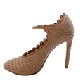 Load image into Gallery viewer, ALAÏA Nude Grommet Mary Jane Pumps
