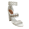 Load image into Gallery viewer, ALAÏA White Leather Grommet with Ankle Strap Sandals
