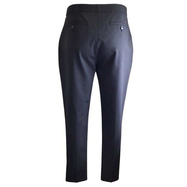 Burberry Black Stretchy Wool Crepe Trousers / Pants