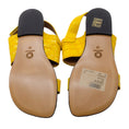 Load image into Gallery viewer, Dries van Noten Yellow Croc Embossed Patent Leather Flat Sandals
