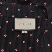 Alexis Black 2 Piece Set Sheer Polka Dot Print Romper/Jumpsuit
