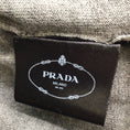 Load image into Gallery viewer, Prada Silk Ribbon Trim Wool and Silk Knit Grey / Teal Sweater
