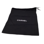 Chanel Black Chain Detail Grosgrain Toe Suede Leather Flats
