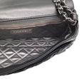 Load image into Gallery viewer, Chanel Classic Flap 2007 Pleated Black Lambskin Leather Shoulder Bag

