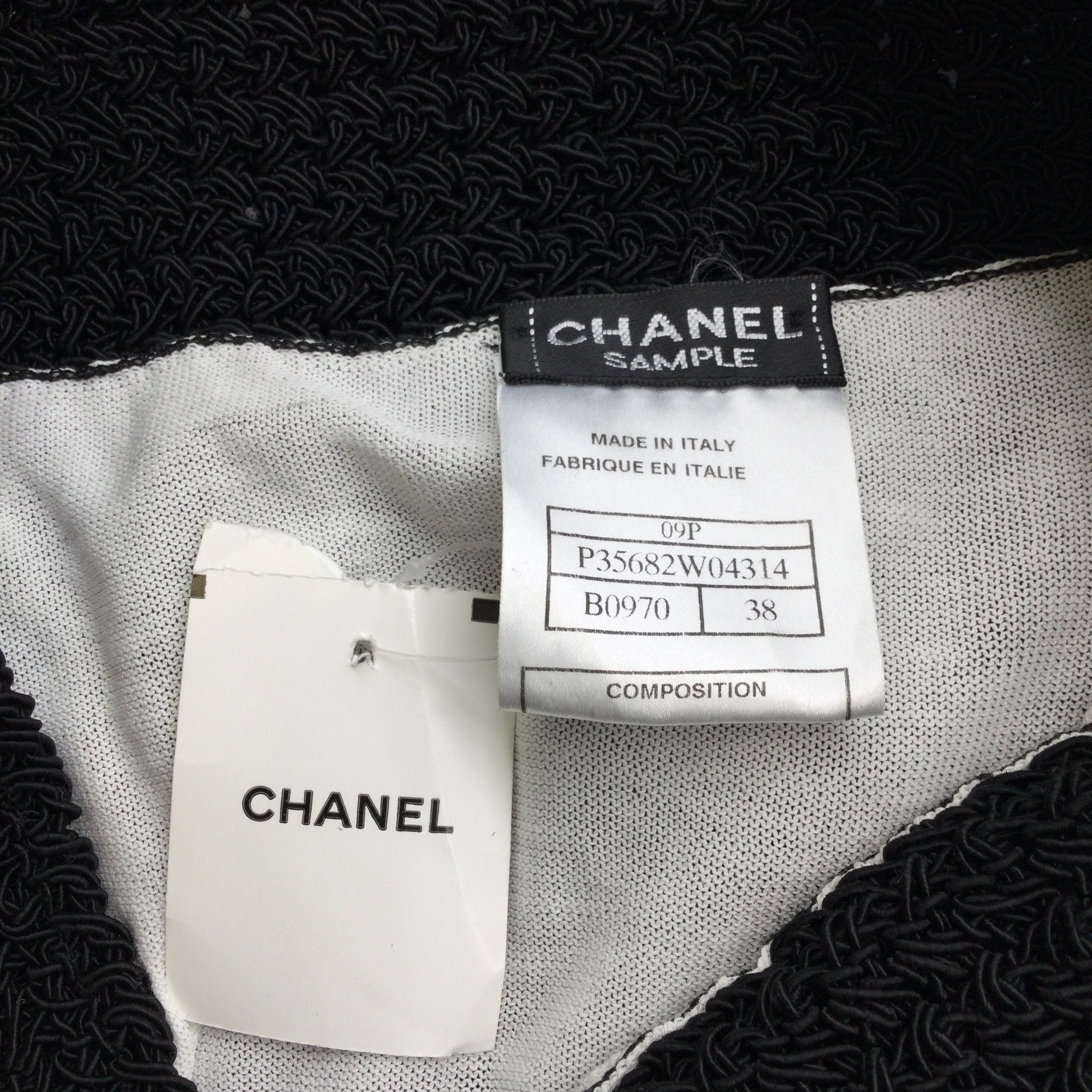 Chanel Black Woven Ribbon Skirt