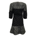 Load image into Gallery viewer, Chanel Black / Gray 2013 Tweed and Leather with 3/4 Sleeve Cocktail Dress
