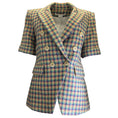 Load image into Gallery viewer, Veronica Beard Jenny Rainbow Multi Double Breasted Short Sleeved Tweed Dickey Jacket
