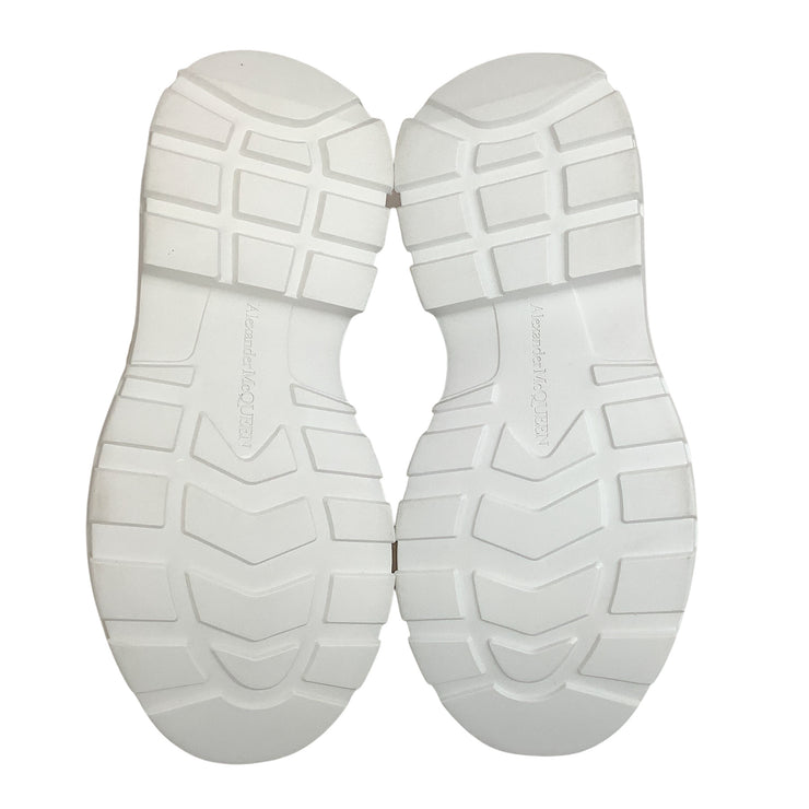Alexander McQueen Pink / White Canvas Platform Sneakers
