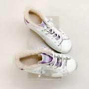 Golden Goose Deluxe Brand White Leather / Purple Glitter Superstar Classic Sneakers