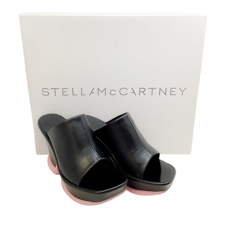 Stella McCartney Black / Pink Shroom Platform Sandals