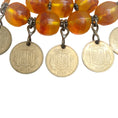Load image into Gallery viewer, Masha Archer Amber / Gold Vintage Triple Strand Necklace
