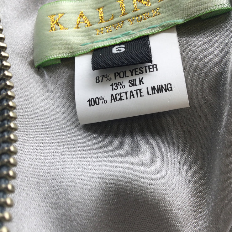 Kalinka Grey & Silver Metallic Lace Dress