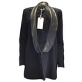 Load image into Gallery viewer, Ellery Black Leather Collar Wool Tuxedo Style Blazer / Jacket
