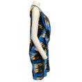Load image into Gallery viewer, Zero+Maria Cornejo Cobalt Multi Print Draped Sleeveless Dress

