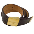 Load image into Gallery viewer, Louis Vuitton Monogram Canvas Gold Buckle Belt
