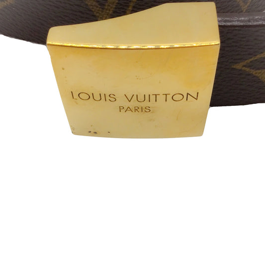 Louis Vuitton Monogram Canvas Gold Buckle Belt