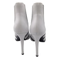 Load image into Gallery viewer, Balenciaga White / Black Symmetric Two Tone Elastic Leather High Heeled Boots/Booties
