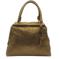 Load image into Gallery viewer, Yves Saint Laurent Gold Metallic Leather Medium Majorelle Shoulder Bag
