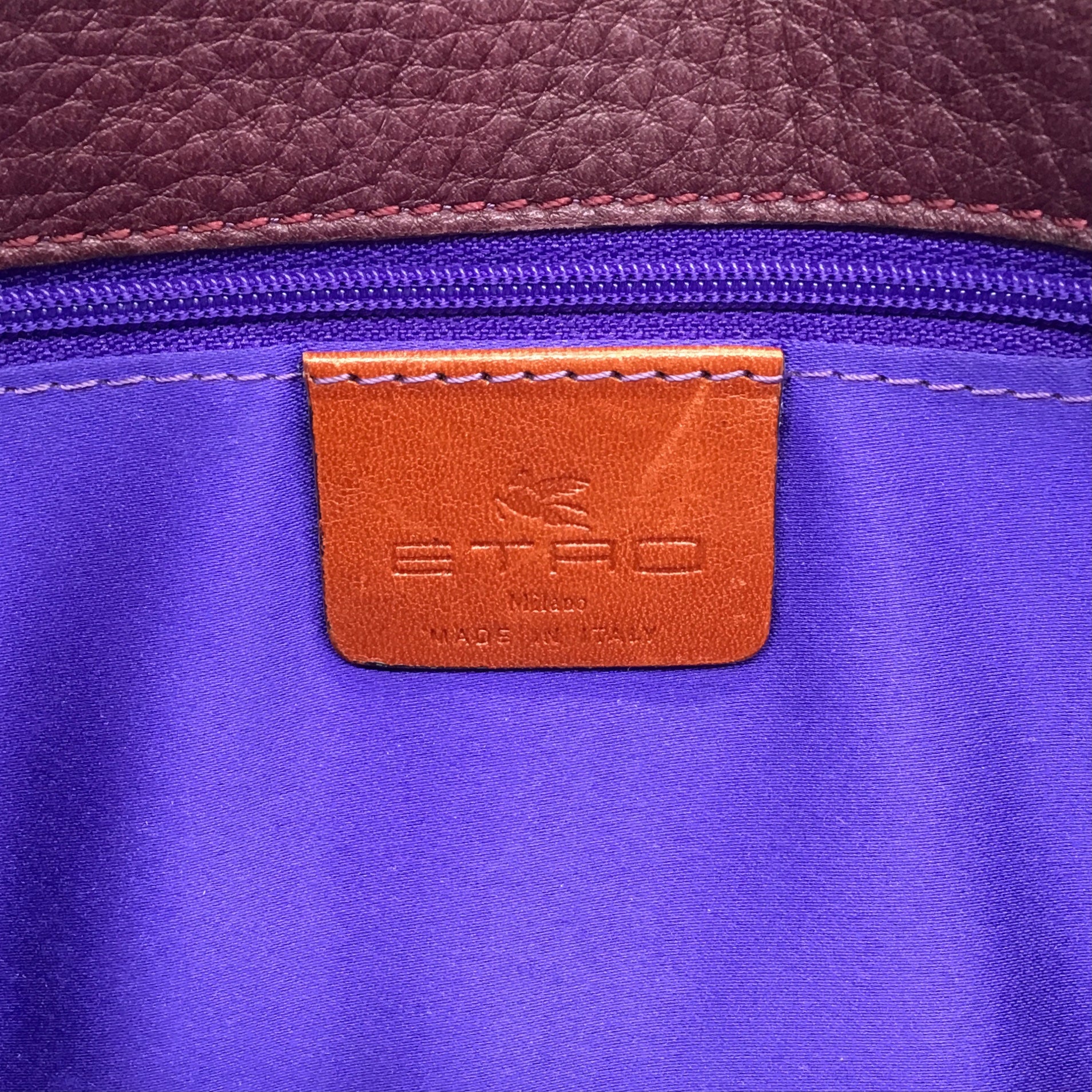 Etro Purple / Teal Multi Skin Shoulder Bag