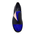 Load image into Gallery viewer, Marie Laffont Black/Blue Colorblock Flats

