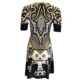 Load image into Gallery viewer, Etro Black / Cream / Teal Paisley Printed Short Sleeved Knit Dress
