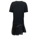 Load image into Gallery viewer, Jay Ahr Black Studded Leather Pleated Drop Waist Casual Dress
