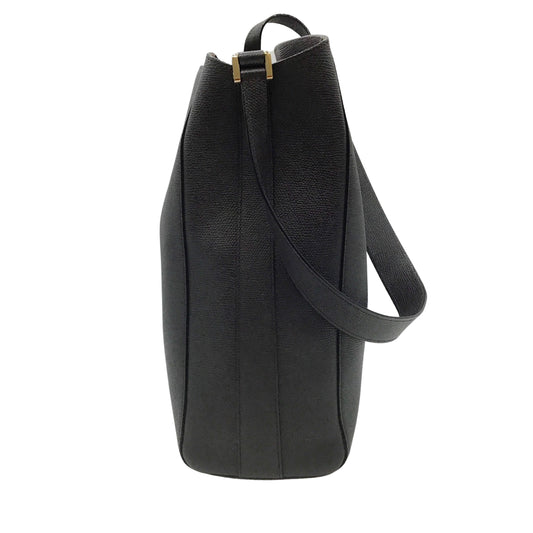Valextra Brown Saffiano Leather Brera Shoulder Bag
