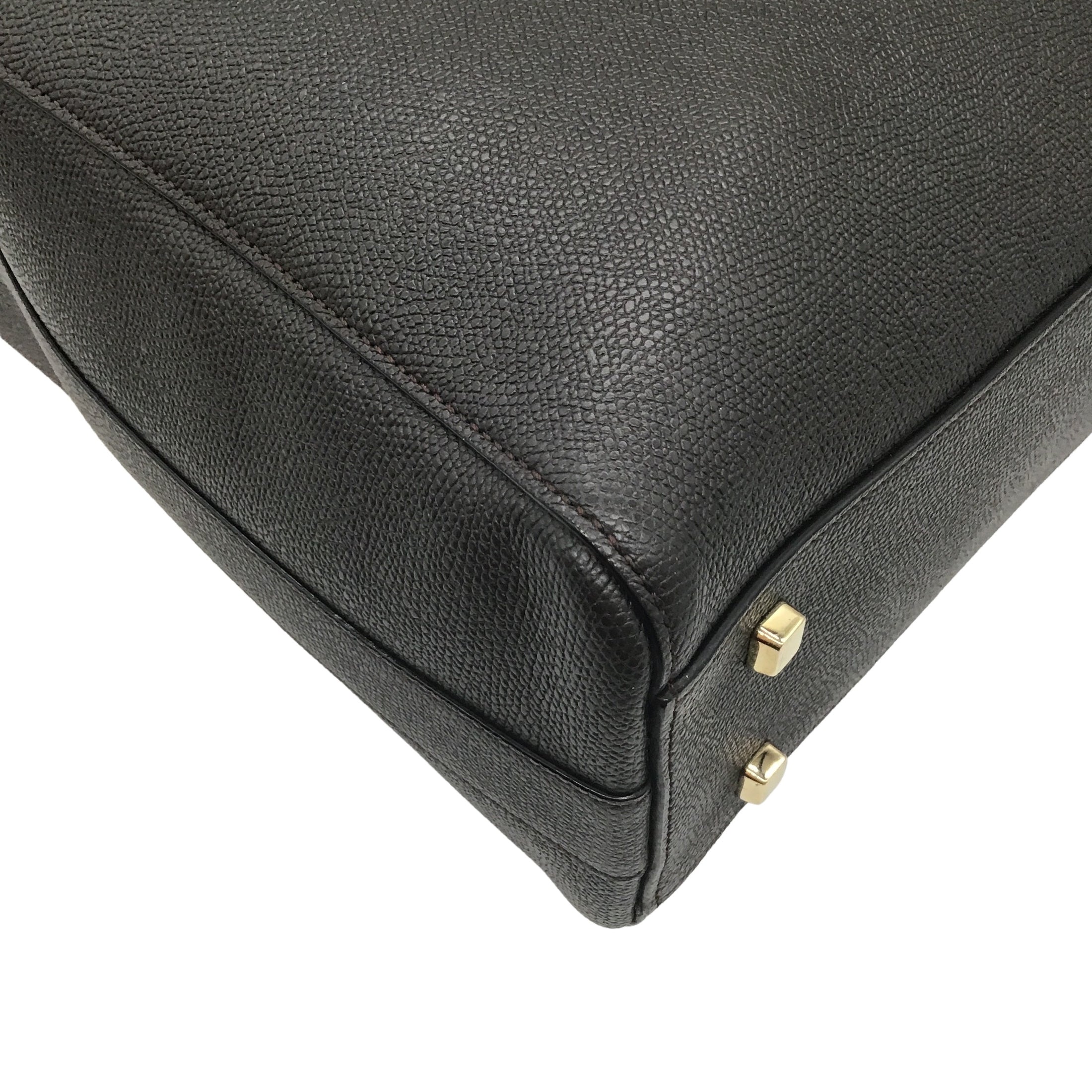 Valextra Brown Saffiano Leather Brera Shoulder Bag
