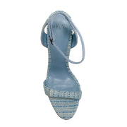 Alexandre Birman Powder Blue Tweed Willow Sandals