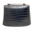 Load image into Gallery viewer, Asprey Black Crocodile Leather Top Handle Bag
