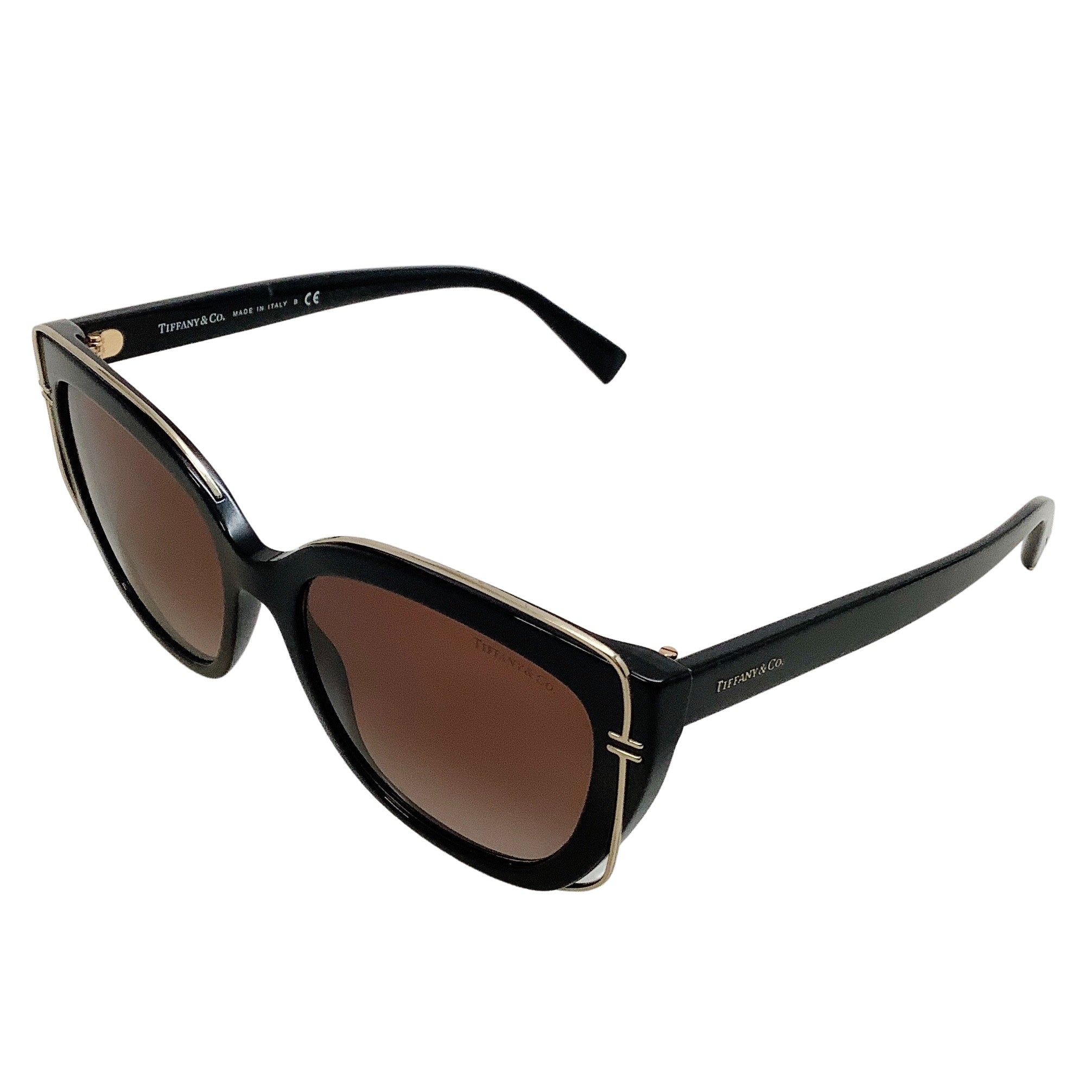 Tiffany & Co. 4148 Black with Gold Detail Cat Eye Sunglasses