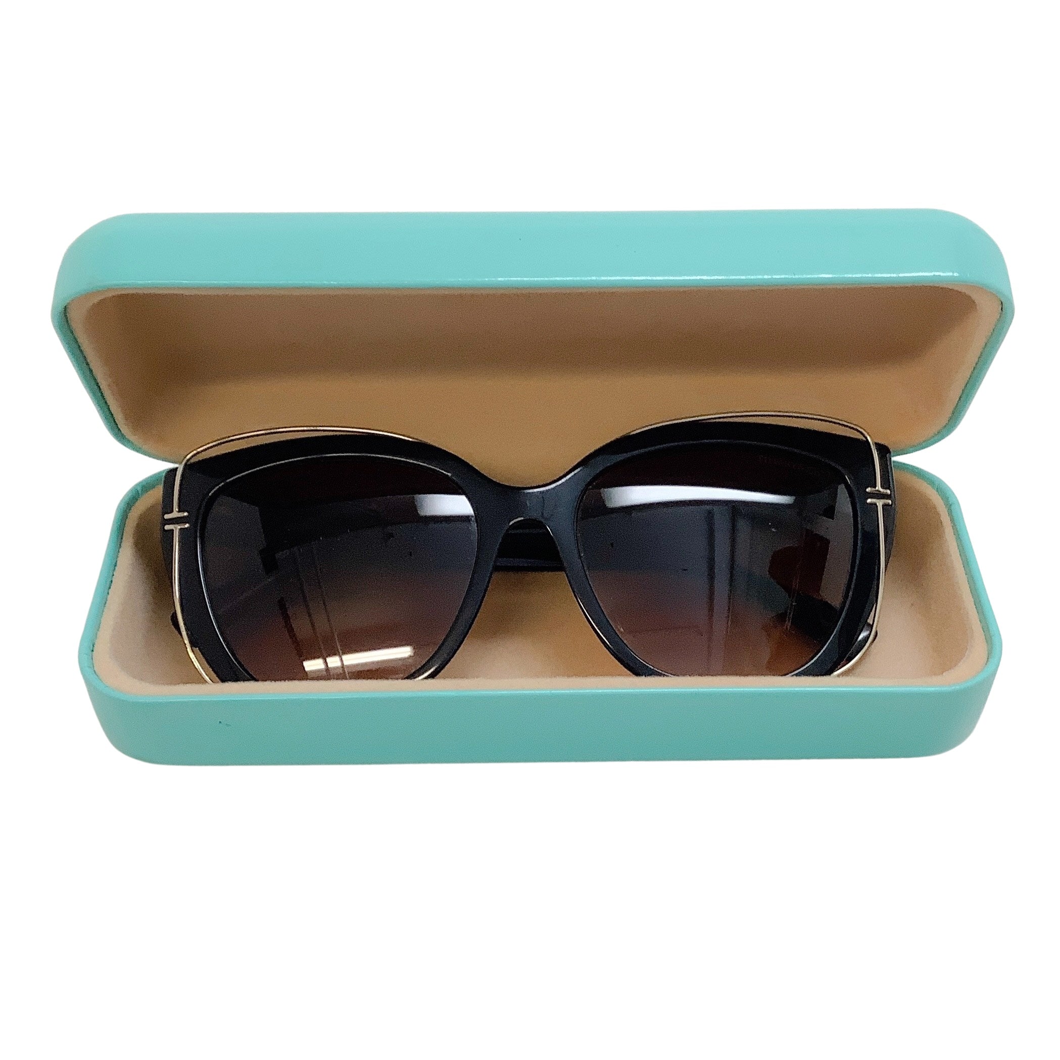 Tiffany & Co. 4148 Black with Gold Detail Cat Eye Sunglasses