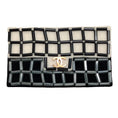 Load image into Gallery viewer, Chanel 2002 Black / Ivory Felt and Beaded Flap Bag Brooch
