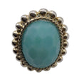 Load image into Gallery viewer, Stephen Dweck Blue Faceted Chalcedony and Sterling Silver Beaded Textured Cocktail Ring
