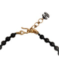 Load image into Gallery viewer, Chanel Black Wooden Bead Necklace with Strass Detail
