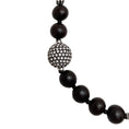 Load image into Gallery viewer, Chanel Black Wooden Bead and Strass Long Necklace
