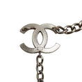 Load image into Gallery viewer, Chanel 2004 Silver Chain Belt With Black Enamel Logos
