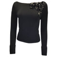 Load image into Gallery viewer, Andrew Gn Black Beaded and Embellished Cashmere Knit Sweater
