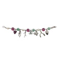Load image into Gallery viewer, Chanel Silver Green/Purple Beaded Woodland Charm Fall 2005 Bracelet
