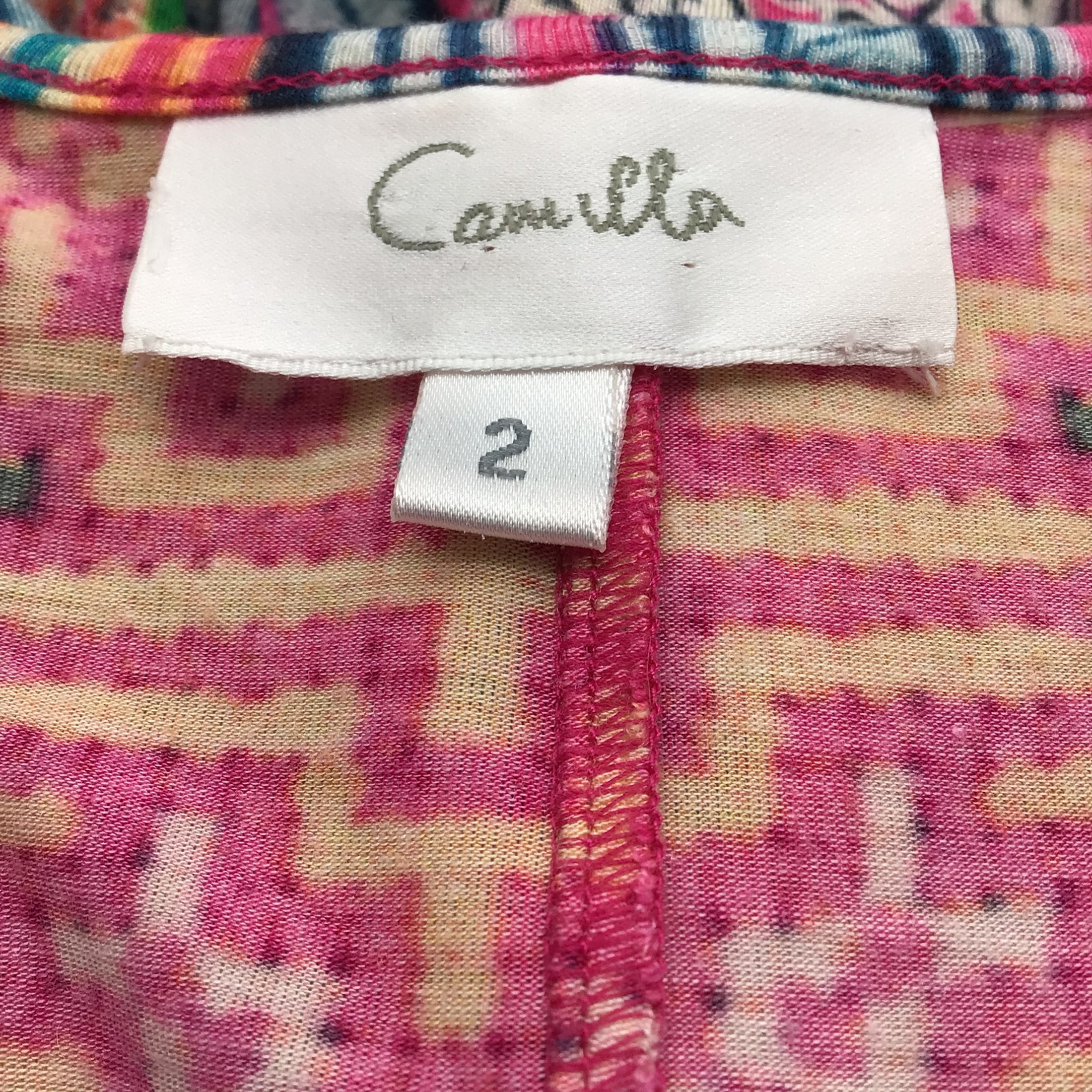 Camilla Pink Multi Printed Crystal Embellished Maxi Dress