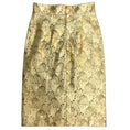 Load image into Gallery viewer, Chanel Gold Metallic Buffalo Skin Leather Skirt
