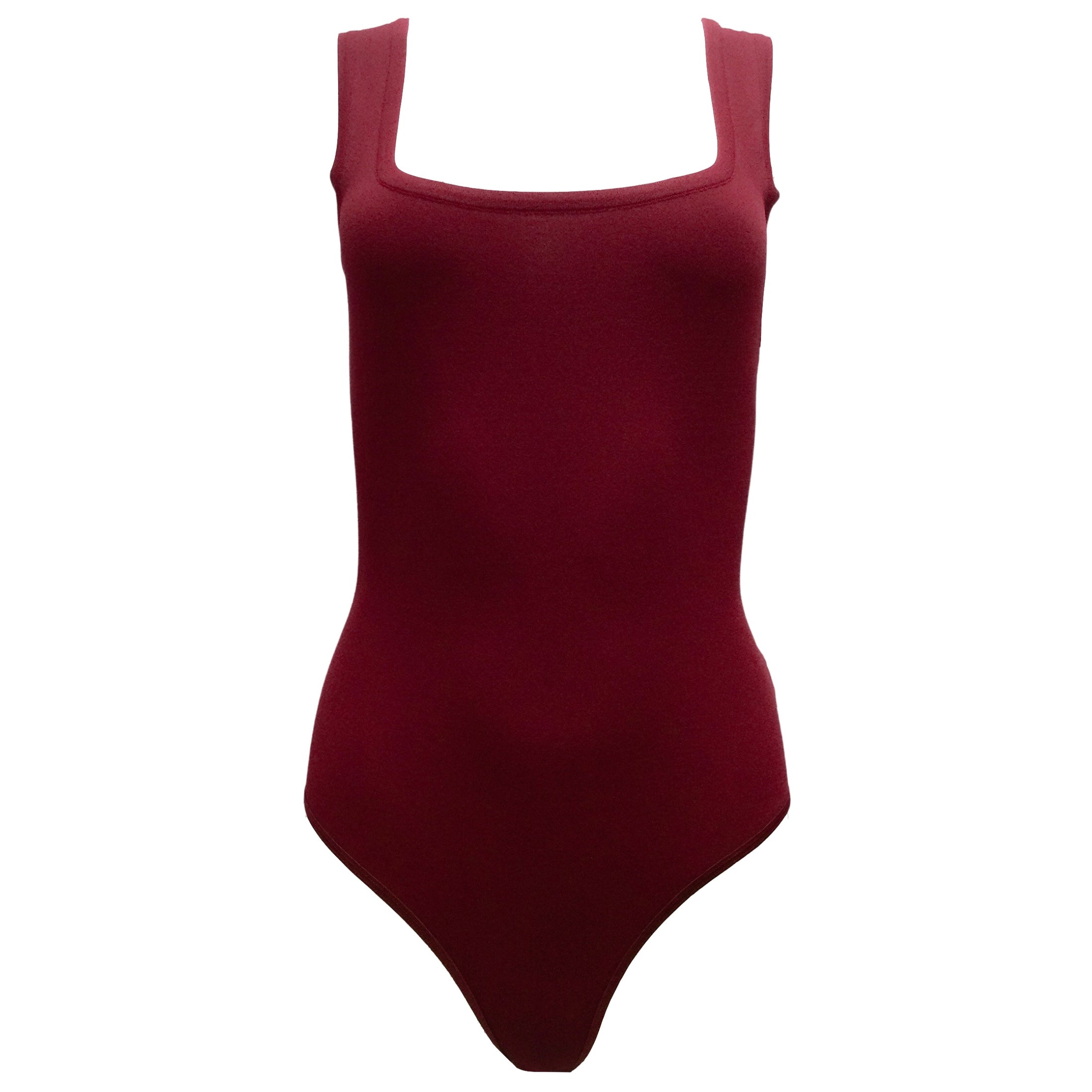 ALAÏA Raspberry Red Sleeveless Knit Bodysuit Tank Top/Cami