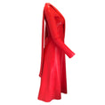 Load image into Gallery viewer, Saks Potts Yasmin Red Shimmer Long Sleeved Midi Dress
