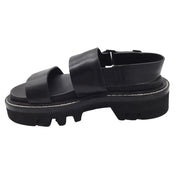 Calvin Klein Collection Black Leather Sandals
