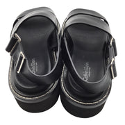 Calvin Klein Collection Black Leather Sandals